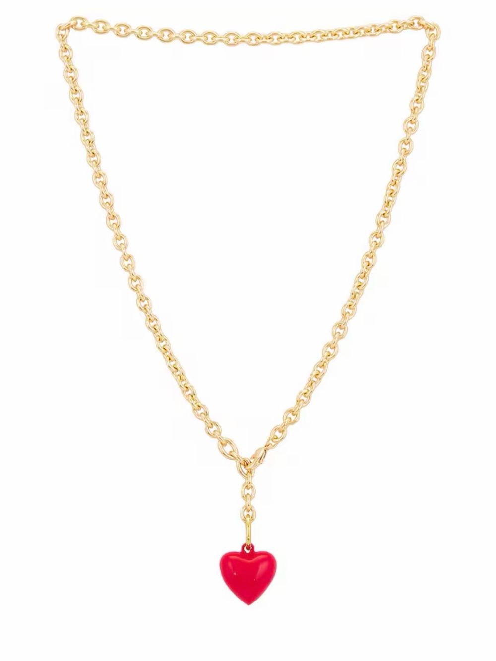 Roxanne Assoulin The Mini Puffy Heart Detachable Charm Necklace Red 🌟NEW🌟
